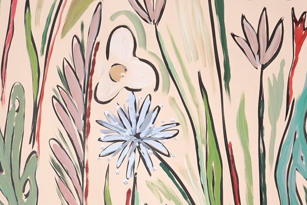 Romina Milano, Gray Wild Dandelion Field, 2023, Acrylic on Paper-RWC-1720260