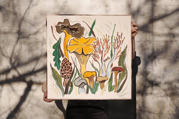 Romina Milano, Wild Mushroom Harvest, 2023, Acrylic on Paper-RWC-1772900