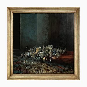 Ronaldo Greco, Italian Modern Still Life, Mixed Media Painting, 1950s-1990s, Framed-GDD-1821591