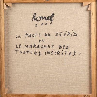 Ronel Christophe, Le pacte du djéride ou le marabout des tortues, 2000, Oil on Canvas, Framed-VJZ-1436348