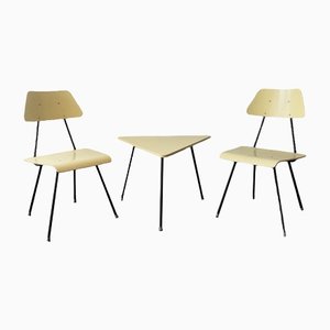 Room 56 Chairs and Side Table by Rob Parry for Dico, the Netherlands, 1950s, Set of 3-NV-1357740