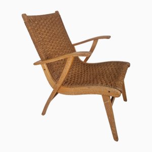 Rope and Beech Wood Easy Chair by Bas Van Pelt for Vroom & Dreesman, 1950s-DGW-2032201