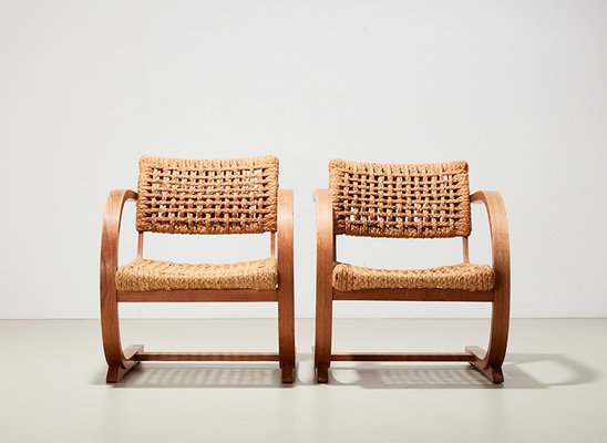 Rope Lounge Chairs by Bas Van Pelt for My Home, 1940s, Set of 2-BPT-2031369