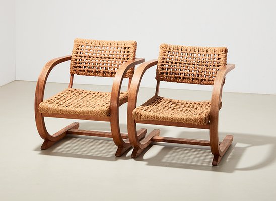 Rope Lounge Chairs by Bas Van Pelt for My Home, 1940s, Set of 2-BPT-2031369