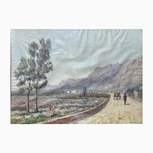 Rosario Di Fazio, Sicilian Landscape, 20th Century, Oil Painting on Canvas-PKM-1717557