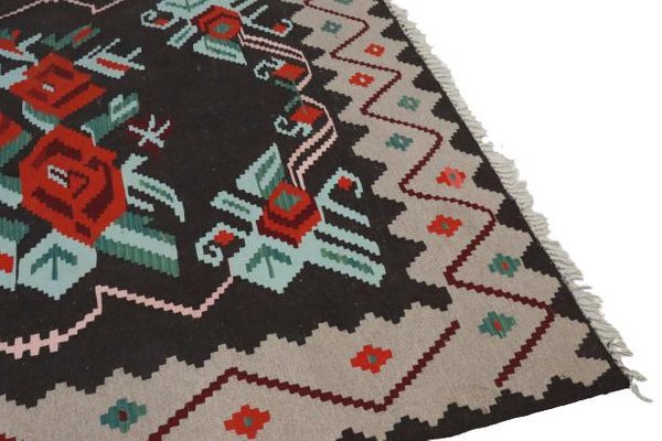 Rosas Kelim Rug in Wool-FYZ-1322509