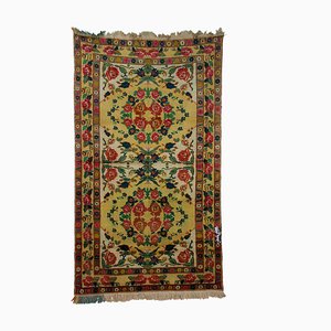 Roses Oriental Hand Knotted Rug in Wool, 1920s-UZN-1398474