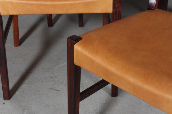 Rosewood and Leather Dining Chair by Johannes Andersen-HJB-964037