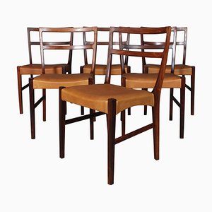 Rosewood and Leather Dining Chair by Johannes Andersen-HJB-964037