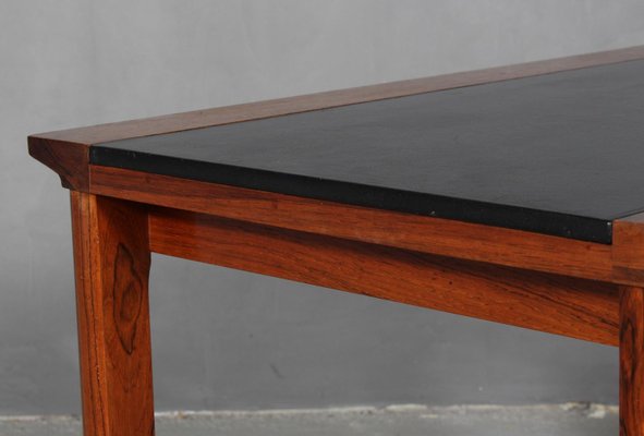 Rosewood and Leather Side Table by Hans Olsen, 1960s-HJB-659175