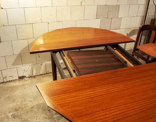 Rosewood and Walnut Dining Table, 1960s-VCV-552819