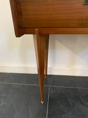 Rosewood Bedside Tables with Brass Tips, 1950s, Set of 2-IJR-1812455