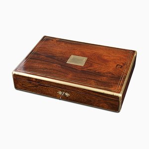 Rosewood Box with Brass Details, France, 1850s-GCQ-1345889