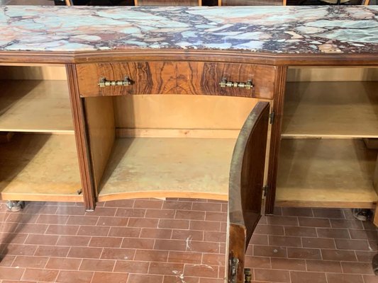 Rosewood & Breccia Medicea Marble Sideboard, 1930s-IJR-870384