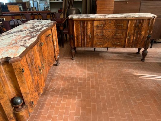 Rosewood & Breccia Medicea Marble Sideboard, 1930s-IJR-870384