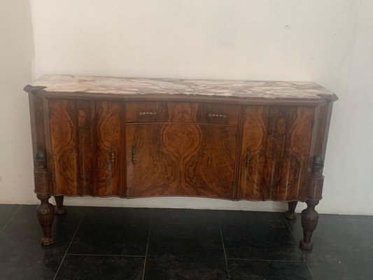 Rosewood & Breccia Medicea Marble Sideboard, 1930s-IJR-870384