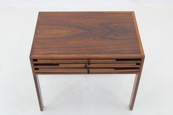 Rosewood Cabinet and Folding Tables by Illum Wikkelsø attributed to Silkeborg, Denmark, 1960s, Set of 4-TZ-1778198