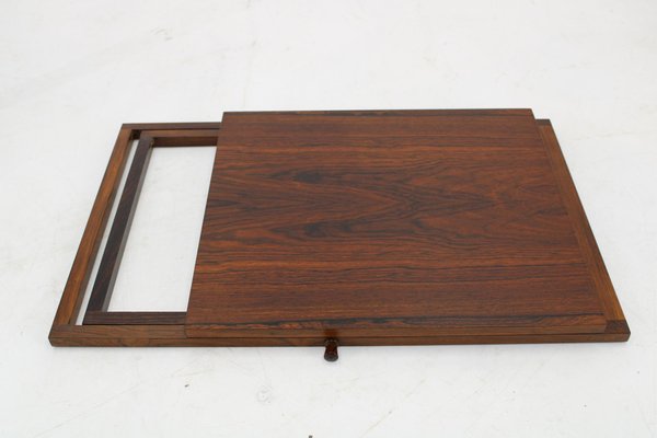 Rosewood Cabinet and Folding Tables by Illum Wikkelsø attributed to Silkeborg, Denmark, 1960s, Set of 4-TZ-1778198