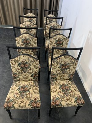 Rosewood Chairs With Ebonized Profiles, 1950s, Set of 8-IJR-1182673