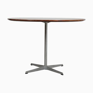 Rosewood Circular Café Table by Arne Jacobsen for Fritz Hansen, 1970s-MTD-1400141