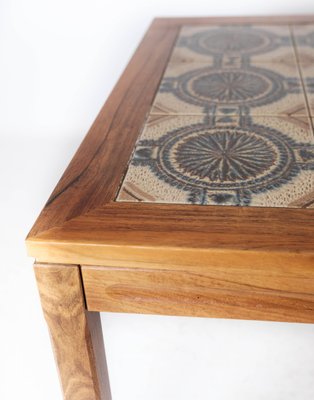 Rosewood Coffee Table with Danish Tiles, 1960s-UY-1000681