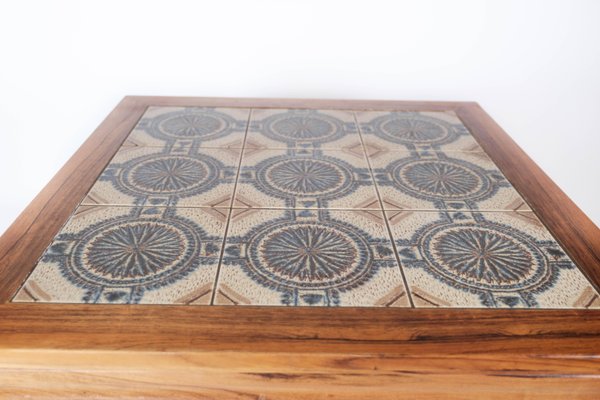 Rosewood Coffee Table with Danish Tiles, 1960s-UY-1000681