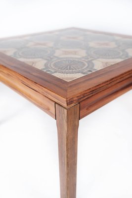 Rosewood Coffee Table with Danish Tiles, 1960s-UY-1000681