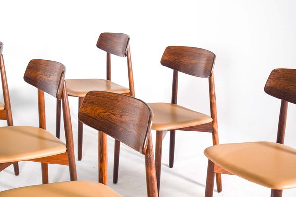 Rosewood Dining Chairs attributed to Harry Østergaard for Randers Møbelfabrik, 1960s, Set of 6-XWB-1813861