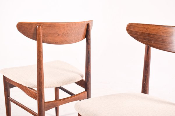 Rosewood Dining Chairs by E.W Bach for Møbelfabrik, 1960s, Set of 6-XWB-1028382