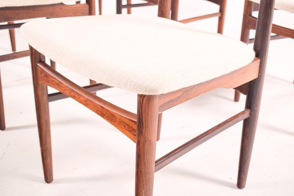 Rosewood Dining Chairs by E.W Bach for Møbelfabrik, 1960s, Set of 6-XWB-1028382