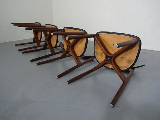 Rosewood Dining Chairs by Harry Østergaard for Randers Møbelfabrik, 1960s, Set of 4-RDW-604167