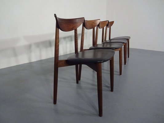 Rosewood Dining Chairs by Harry Østergaard for Randers Møbelfabrik, 1960s, Set of 4-RDW-604167