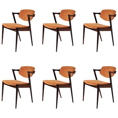 Rosewood Dining Chairs by Kai Kristiansen for Andersen Møbelfabrik, 1960s, Set of 6-VVO-1974042