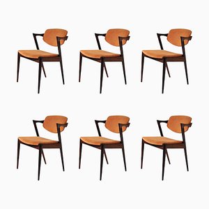 Rosewood Dining Chairs by Kai Kristiansen for Andersen Møbelfabrik, 1960s, Set of 6-VVO-1974042