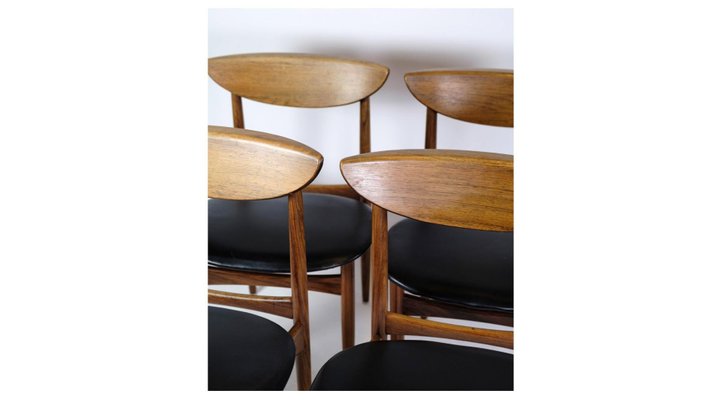 Rosewood Dining Chairs by Kurt Østervig for k.p Møbler, 1960s, Set of 4-UY-1271334