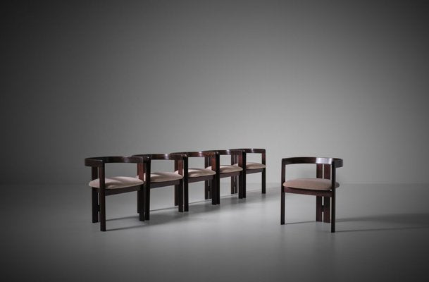 Rosewood Dining Chairs, Italy, 1960s, Set of 6-CO-1230694