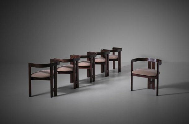 Rosewood Dining Chairs, Italy, 1960s, Set of 6-CO-1230694