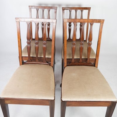 Rosewood Dining Room Chairs, 1920s, Set of 4-UY-999232