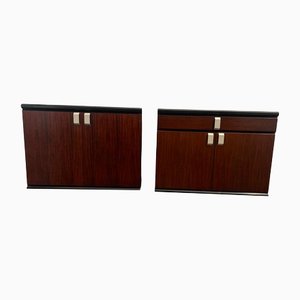 Rosewood Ebonized Sideboard, 1970s, Set of 2-IJR-1153367