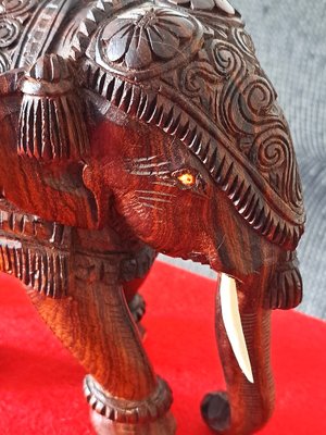 Rosewood Elephant Sculpture, 1970s-ZYI-1739775