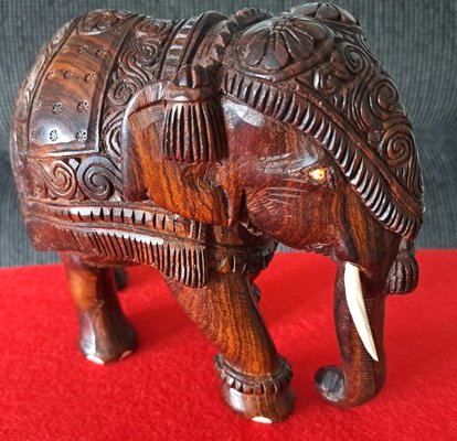 Rosewood Elephant Sculpture, 1970s-ZYI-1739775