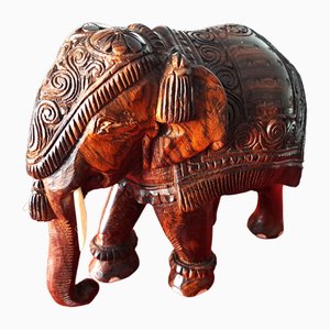 Rosewood Elephant Sculpture, 1970s-ZYI-1739775