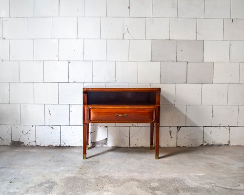 Rosewood, Glass and Brass Bedside Tables from La Permanente Mobili Cantù, Italy, 1970s, Set of 2-VCV-1180798