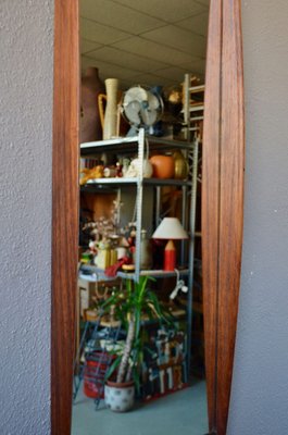 Rosewood Mirror from Glas & Trä Hovmantorp, 1950s-AIU-807306