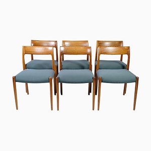 Rosewood Model 77 Dining Chairs by Niels O. Møller, 1960, Set of 6-UY-1441652