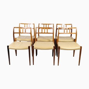 Rosewood Model 79 Dining Chairs by Niels O. Møller, 1960, Set of 6-UY-1441646