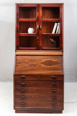 Rosewood Secretaire with Display Case from Dyrlund, 1960s-ZZH-685357