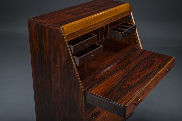 Rosewood Secretaire with Display Case from Dyrlund, 1960s-ZZH-1732020