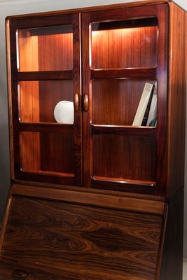 Rosewood Secretaire with Display Case from Dyrlund, 1960s-ZZH-685357