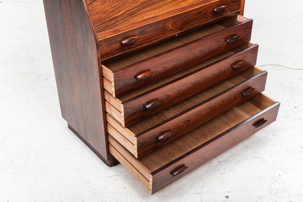 Rosewood Secretaire with Display Case from Dyrlund, 1960s-ZZH-685357